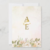Floral Pastel Elegant Watercolor Boho Wedding 招待状 (裏面)