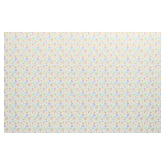 Floral Pastel Flowers Pattern ファブリック (ヤード)