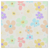 Floral Pastel Flowers Pattern ファブリック (クローズアップ)
