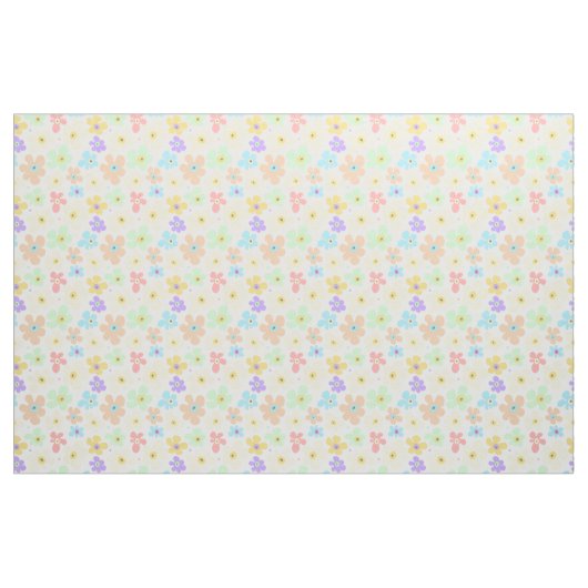 Floral Pastel Flowers Pattern ファブリック (ファットクウォーター)