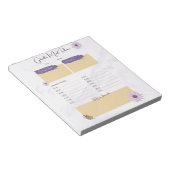 Floral Pastel Good Life Planner & Checklist ノートパッド (アングル)