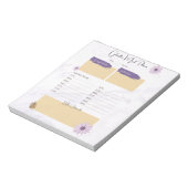 Floral Pastel Good Life Planner & Checklist ノートパッド (回転)
