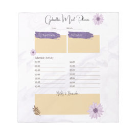 Floral Pastel Good Life Planner & Checklist ノートパッド