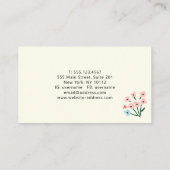 Floral Pastel Pink Blue Flowers Pattern 名刺 (裏面)