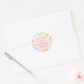 Floral Pastel Whimsical Elegant Wedding ラウンドシール (封筒)