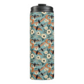 Floral Patchwork Halloween Bats & Flowers タンブラー (正面)