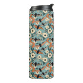 Floral Patchwork Halloween Bats & Flowers タンブラー (回転左)