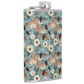 Floral Patchwork Halloween Bats & Flowers フラスク (右)