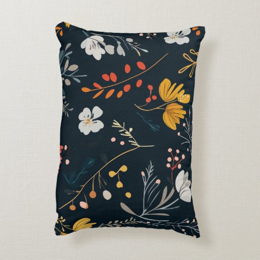 Floral Pattern アクセントクッション (裏面(縦))