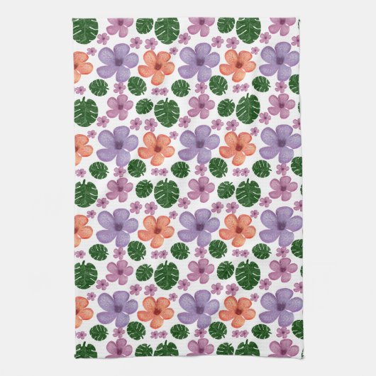 Floral pattern  キッチンタオル (縦)