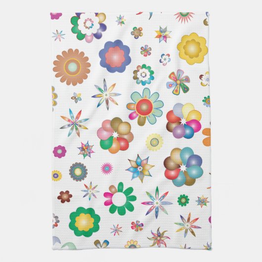 Floral Pattern キッチンタオル (縦)
