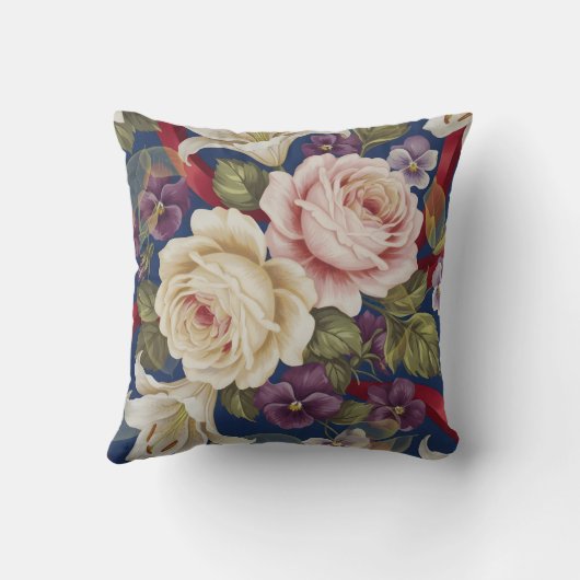 Floral Pattern クッション (裏面)