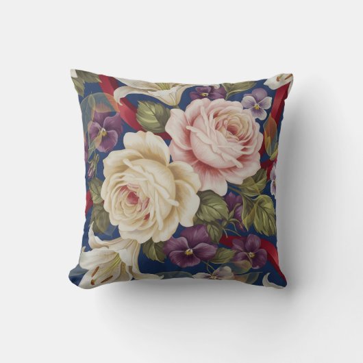 Floral Pattern クッション (正面)