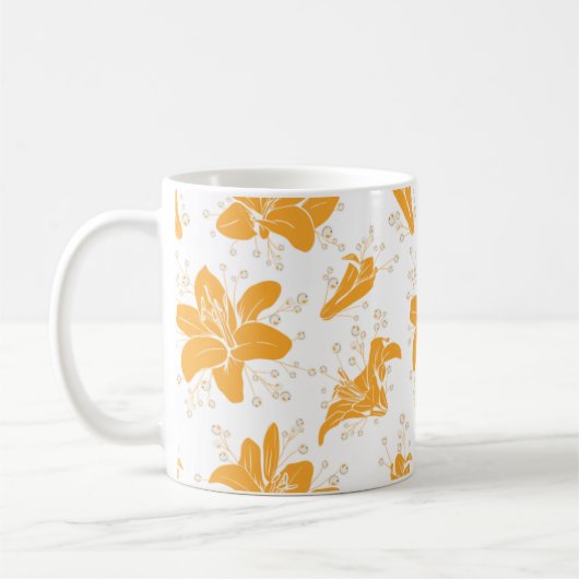 Floral Pattern コーヒーマグカップ (左)
