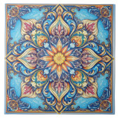 Floral pattern タイル (正面)