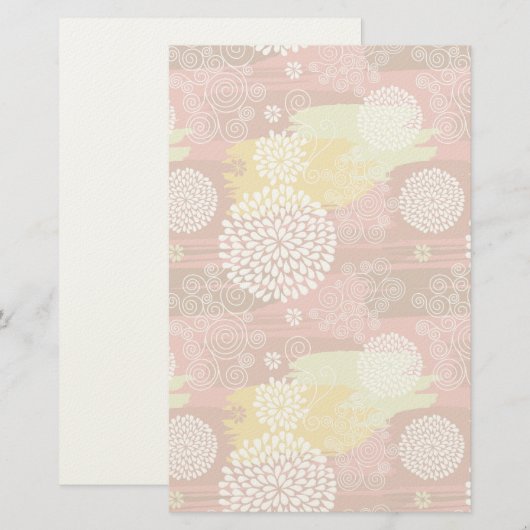 Floral pattern 2 便箋 (正面/裏面)