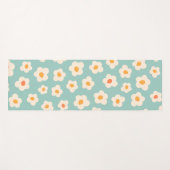 Floral Pattern Blue Fitness Yoga Mat ヨガマット (正面(横))