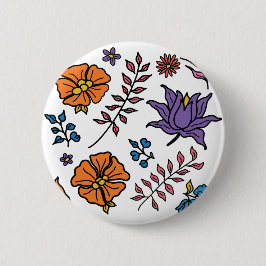 Floral Pattern Button 缶バッジ