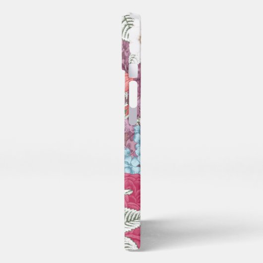 floral pattern cell phone case iPhoneケース (左側面)