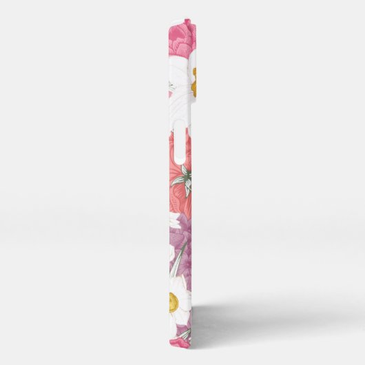 floral pattern cell phone case iPhoneケース (右側面)