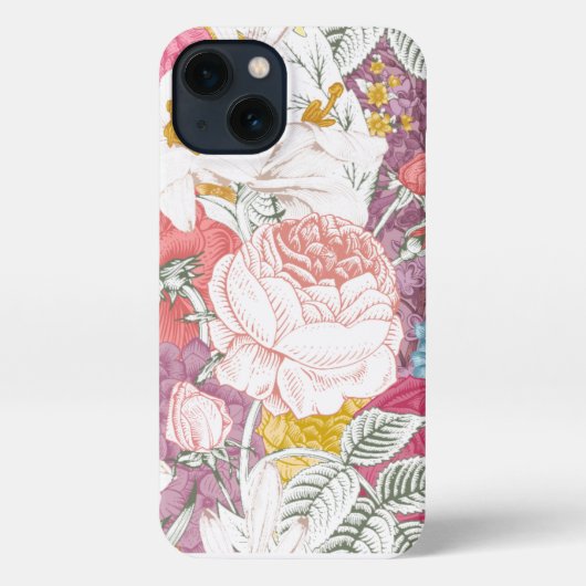 floral pattern cell phone case iPhoneケース (裏面)