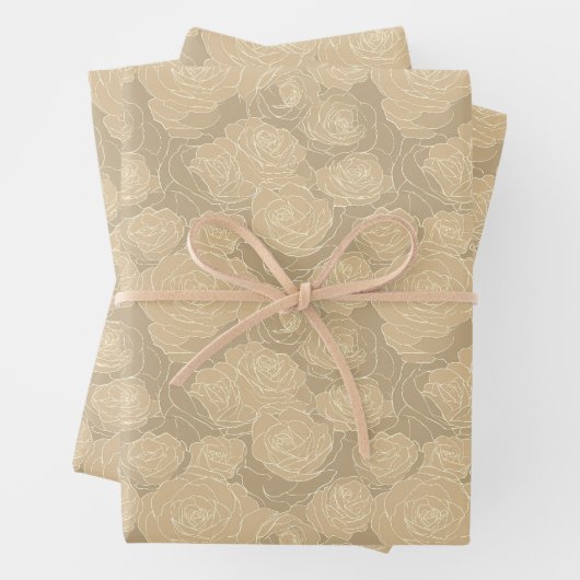 Floral Pattern | Champagne Roses ラッピングペーパーシート (インサイチュ)