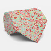 Floral Pattern Custom Necktie ネクタイ (ロール)