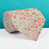 Floral Pattern Custom Necktie ネクタイ