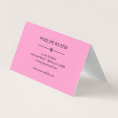 Floral Pattern Dark Plum & Mauve Business Card 名刺 (裏面)