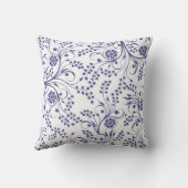 Floral Pattern Decorative Pillow – Elegant Botanic クッション (裏面)