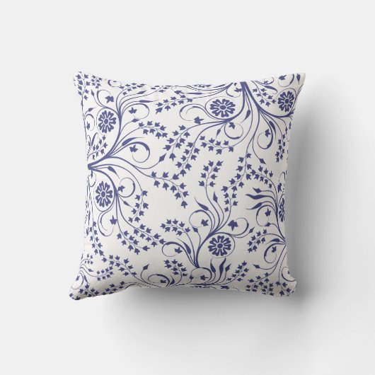 Floral Pattern Decorative Pillow – Elegant Botanic クッション (裏面)