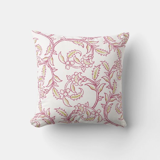 Floral Pattern Decorative Pillow – Elegant Botanic クッション (正面)