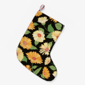 Floral pattern. Flower marigold seamless backgroun スモールクリスマスストッキング (正面 (吊り時))
