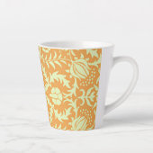 Floral Pattern, gold and pastel yellow design, カフェラテマグ (右)