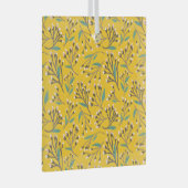 Floral Pattern in  delicate branches and buds ガラスオーナメント (正面右)