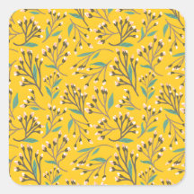 Floral Pattern in  delicate branches and buds