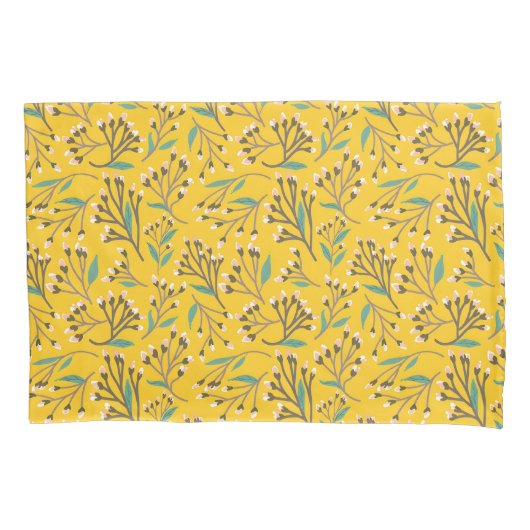 Floral Pattern in  delicate branches and buds 枕カバー (正面左)
