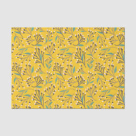 Floral Pattern in  delicate branches and buds 薄葉紙