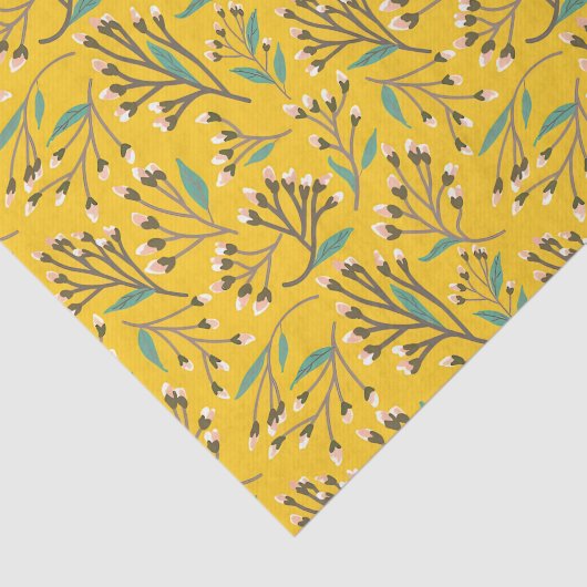 Floral Pattern in  delicate branches and buds 薄葉紙 (詳細)