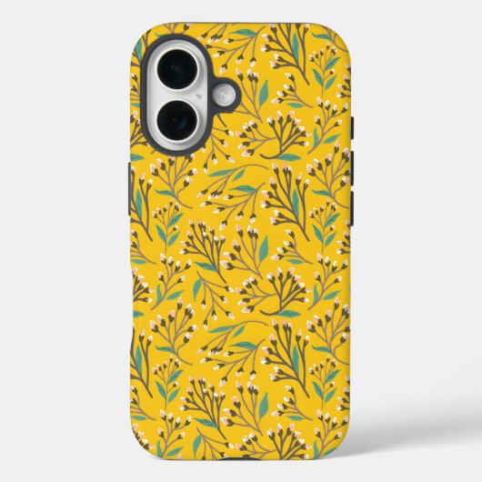 Floral Pattern in  delicate branches and buds Case-Mate iPhoneケース (裏面)