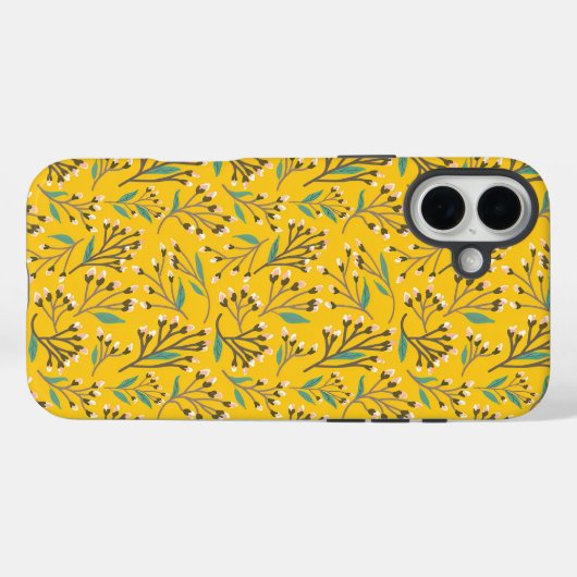 Floral Pattern in  delicate branches and buds Case-Mate iPhoneケース (裏面 (横))