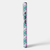 Floral Pattern in Hibiscus and Turquoise Case-Mate iPhoneケース (裏面 / 左)