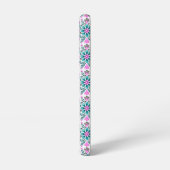 Floral Pattern in Hibiscus and Turquoise Samsung Galaxyケース (左側面)