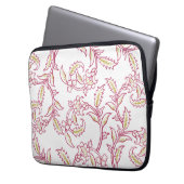 Floral Pattern Laptop Sleeve – Modern Aesthetic Pr ラップトップスリーブ (正面左)