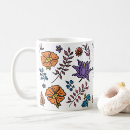 Floral Pattern Mug コーヒーマグカップ