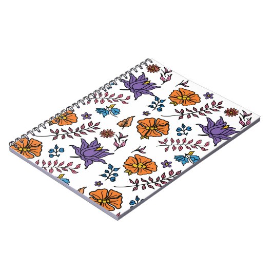 Floral Pattern Notebook ノートブック (左側)