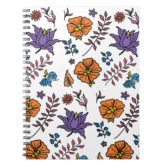 Floral Pattern Notebook ノートブック (正面)