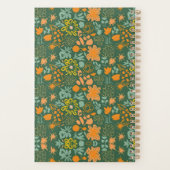 Floral pattern on a dark green background  プランナー手帳 (裏面)