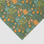 Floral pattern on a dark green background  薄葉紙 (詳細)