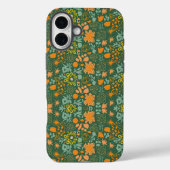 Floral pattern on a dark green background  Case-Mate iPhoneケース (裏面)